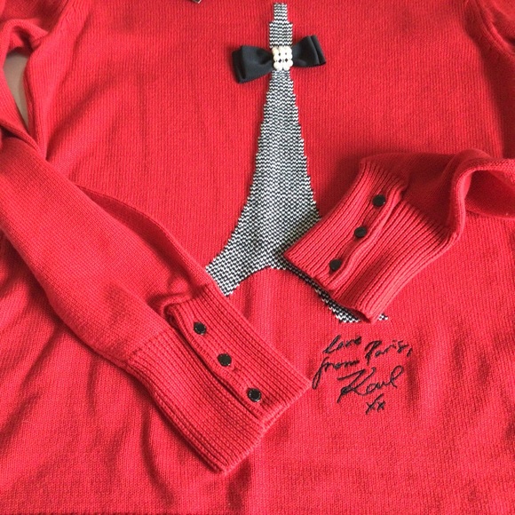 Karl Lagerfeld Paris Eiffel Tower Sweater - Picture 6 of 7